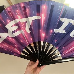 Vibrant Purple and Pink Party Fan